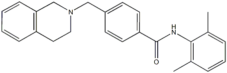 4-(3,4-dihydro-2(1H)-isoquinolinylmethyl)-N-(2,6-dimethylphenyl)benzamide Struktur