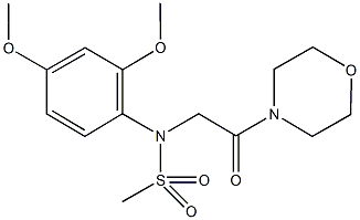 N-(2,4-dimethoxyphenyl)-N-[2-(4-morpholinyl)-2-oxoethyl]methanesulfonamide Struktur