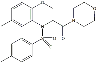 N-(2-methoxy-5-methylphenyl)-4-methyl-N-[2-(4-morpholinyl)-2-oxoethyl]benzenesulfonamide Struktur