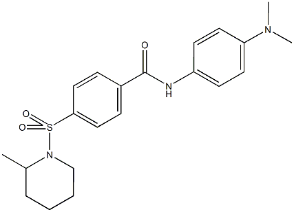 N-[4-(dimethylamino)phenyl]-4-[(2-methyl-1-piperidinyl)sulfonyl]benzamide Struktur