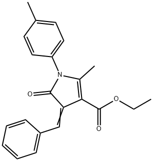 ethyl 4-benzylidene-2-methyl-1-(4-methylphenyl)-5-oxo-4,5-dihydro-1H-pyrrole-3-carboxylate Struktur