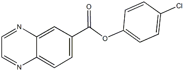 4-chlorophenyl 6-quinoxalinecarboxylate Struktur