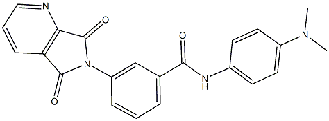 N-[4-(dimethylamino)phenyl]-3-(5,7-dioxo-5,7-dihydro-6H-pyrrolo[3,4-b]pyridin-6-yl)benzamide Struktur