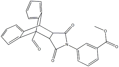 methyl 3-(1-formyl-16,18-dioxo-17-azapentacyclo[6.6.5.0~2,7~.0~9,14~.0~15,19~]nonadeca-2,4,6,9,11,13-hexaen-17-yl)benzoate Struktur