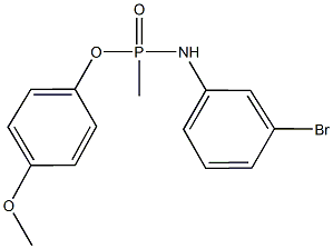 4-methoxyphenyl N-(3-bromophenyl)-P-methylphosphonamidoate Struktur