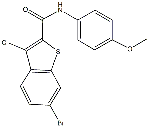 6-bromo-3-chloro-N-(4-methoxyphenyl)-1-benzothiophene-2-carboxamide Struktur