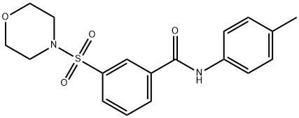 N-(4-methylphenyl)-3-(4-morpholinylsulfonyl)benzamide Struktur