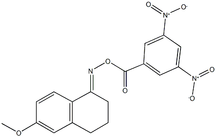 6-methoxy-3,4-dihydro-1(2H)-naphthalenone O-{3,5-bisnitrobenzoyl}oxime Struktur