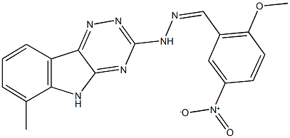 5-nitro-2-methoxybenzaldehyde (6-methyl-5H-[1,2,4]triazino[5,6-b]indol-3-yl)hydrazone Struktur