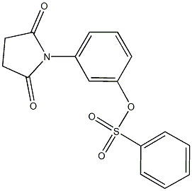 3-(2,5-dioxo-1-pyrrolidinyl)phenyl benzenesulfonate Struktur