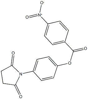 4-(2,5-dioxo-1-pyrrolidinyl)phenyl 4-nitrobenzoate Struktur