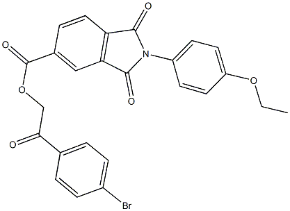 2-(4-bromophenyl)-2-oxoethyl 2-(4-ethoxyphenyl)-1,3-dioxo-5-isoindolinecarboxylate Struktur