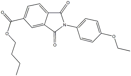 butyl 2-(4-ethoxyphenyl)-1,3-dioxo-5-isoindolinecarboxylate Struktur