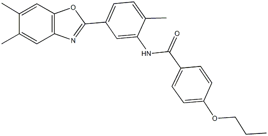 N-[5-(5,6-dimethyl-1,3-benzoxazol-2-yl)-2-methylphenyl]-4-propoxybenzamide Struktur