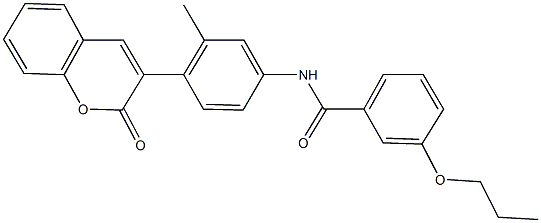 N-[3-methyl-4-(2-oxo-2H-chromen-3-yl)phenyl]-3-propoxybenzamide Struktur