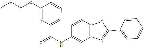 N-(2-phenyl-1,3-benzoxazol-5-yl)-3-propoxybenzamide Struktur