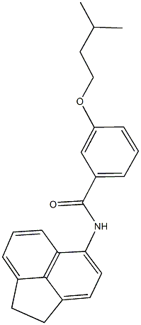 N-(1,2-dihydro-5-acenaphthylenyl)-3-(isopentyloxy)benzamide Struktur