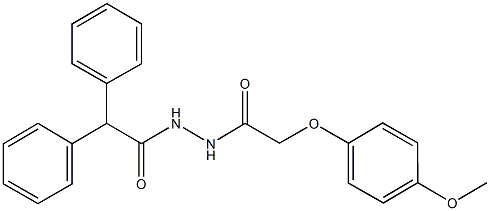 N'-[(4-methoxyphenoxy)acetyl]-2,2-diphenylacetohydrazide Struktur