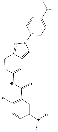 2-bromo-N-{2-[4-(dimethylamino)phenyl]-2H-1,2,3-benzotriazol-5-yl}-5-nitrobenzamide Struktur