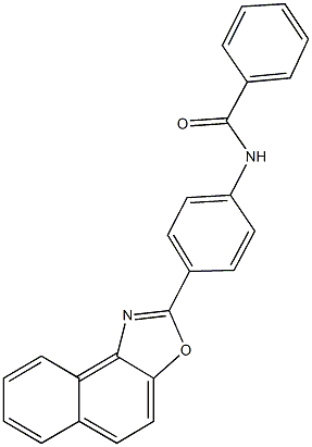 N-(4-naphtho[1,2-d][1,3]oxazol-2-ylphenyl)benzamide Struktur