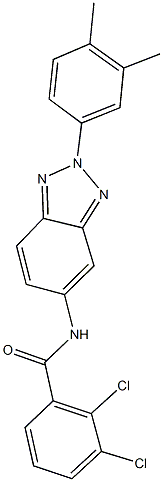 2,3-dichloro-N-[2-(3,4-dimethylphenyl)-2H-1,2,3-benzotriazol-5-yl]benzamide Struktur