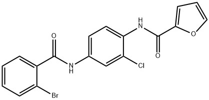 N-{4-[(2-bromobenzoyl)amino]-2-chlorophenyl}-2-furamide Struktur