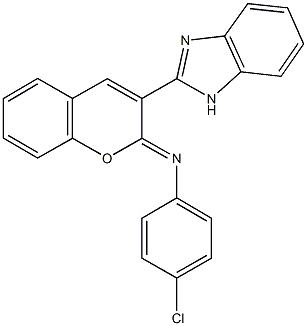 N-[3-(1H-benzimidazol-2-yl)-2H-chromen-2-ylidene]-N-(4-chlorophenyl)amine Struktur