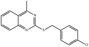 4-chlorobenzyl 4-methyl-2-quinazolinyl sulfide Struktur