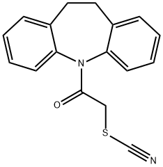 2-(10,11-dihydro-5H-dibenzo[b,f]azepin-5-yl)-2-oxoethyl thiocyanate Struktur