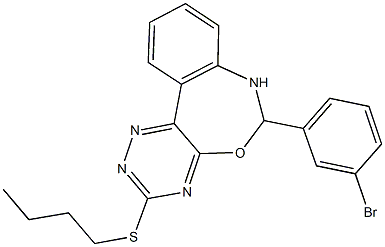 6-(3-bromophenyl)-3-(butylsulfanyl)-6,7-dihydro[1,2,4]triazino[5,6-d][3,1]benzoxazepine Struktur