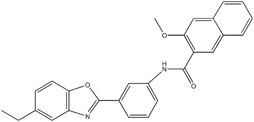 N-[3-(5-ethyl-1,3-benzoxazol-2-yl)phenyl]-3-methoxy-2-naphthamide Struktur