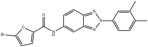 5-bromo-N-[2-(3,4-dimethylphenyl)-2H-1,2,3-benzotriazol-5-yl]-2-furamide Struktur