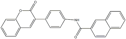 N-[4-(2-oxo-2H-chromen-3-yl)phenyl]-2-naphthamide Struktur