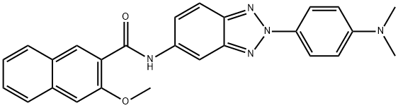 N-{2-[4-(dimethylamino)phenyl]-2H-1,2,3-benzotriazol-5-yl}-3-methoxy-2-naphthamide Struktur