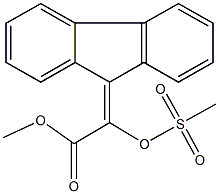 methyl 9H-fluoren-9-ylidene[(methylsulfonyl)oxy]acetate Struktur