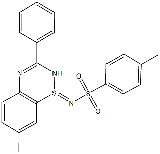 4-methyl-N-(7-methyl-3-phenyl-1lambda~4~,2,4-benzothiadiazin-1(2H)-ylidene)benzenesulfonamide Struktur