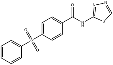 4-(phenylsulfonyl)-N-(1,3,4-thiadiazol-2-yl)benzamide Struktur