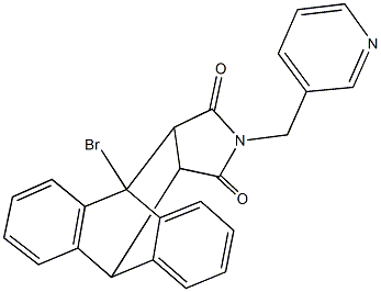 1-bromo-17-(3-pyridinylmethyl)-17-azapentacyclo[6.6.5.0~2,7~.0~9,14~.0~15,19~]nonadeca-2,4,6,9,11,13-hexaene-16,18-dione Struktur