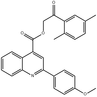 2-(2,5-dimethylphenyl)-2-oxoethyl 2-(4-methoxyphenyl)-4-quinolinecarboxylate Struktur