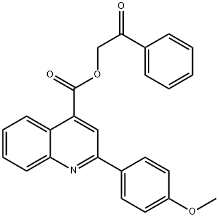 2-oxo-2-phenylethyl 2-(4-methoxyphenyl)-4-quinolinecarboxylate Struktur