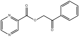 2-oxo-2-phenylethyl 2-pyrazinecarboxylate Struktur