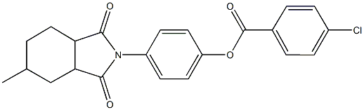 4-(5-methyl-1,3-dioxooctahydro-2H-isoindol-2-yl)phenyl 4-chlorobenzoate Struktur