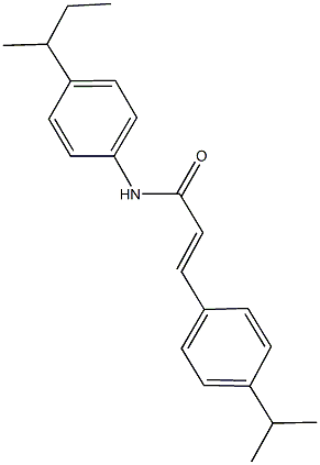 N-(4-sec-butylphenyl)-3-(4-isopropylphenyl)acrylamide Struktur