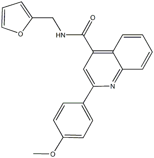 N-(2-furylmethyl)-2-(4-methoxyphenyl)-4-quinolinecarboxamide Struktur