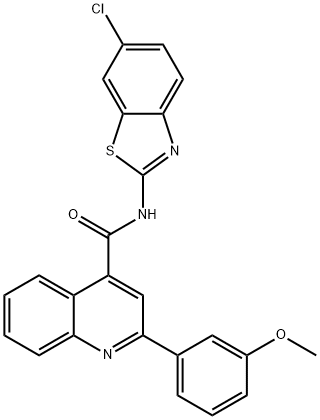 N-(6-chloro-1,3-benzothiazol-2-yl)-2-(3-methoxyphenyl)-4-quinolinecarboxamide Struktur