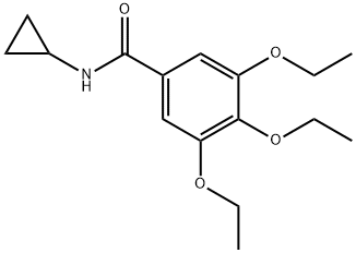 N-cyclopropyl-3,4,5-triethoxybenzamide Struktur