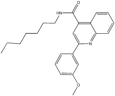 N-heptyl-2-(3-methoxyphenyl)-4-quinolinecarboxamide Struktur