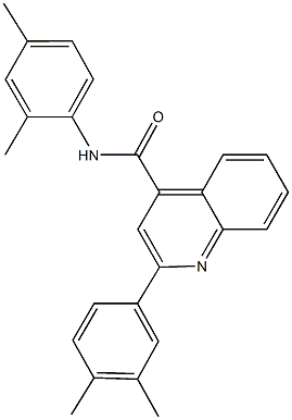 N-(2,4-dimethylphenyl)-2-(3,4-dimethylphenyl)-4-quinolinecarboxamide Struktur