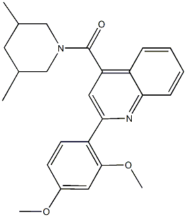 2-(2,4-dimethoxyphenyl)-4-[(3,5-dimethyl-1-piperidinyl)carbonyl]quinoline Struktur