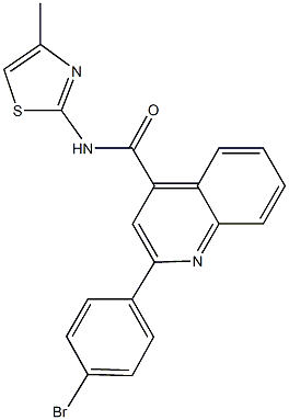 2-(4-bromophenyl)-N-(4-methyl-1,3-thiazol-2-yl)-4-quinolinecarboxamide Struktur